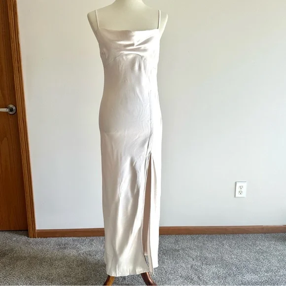 Princess Polly | Dresses | Princess Polly Champagne Satin Dress | Poshmark
